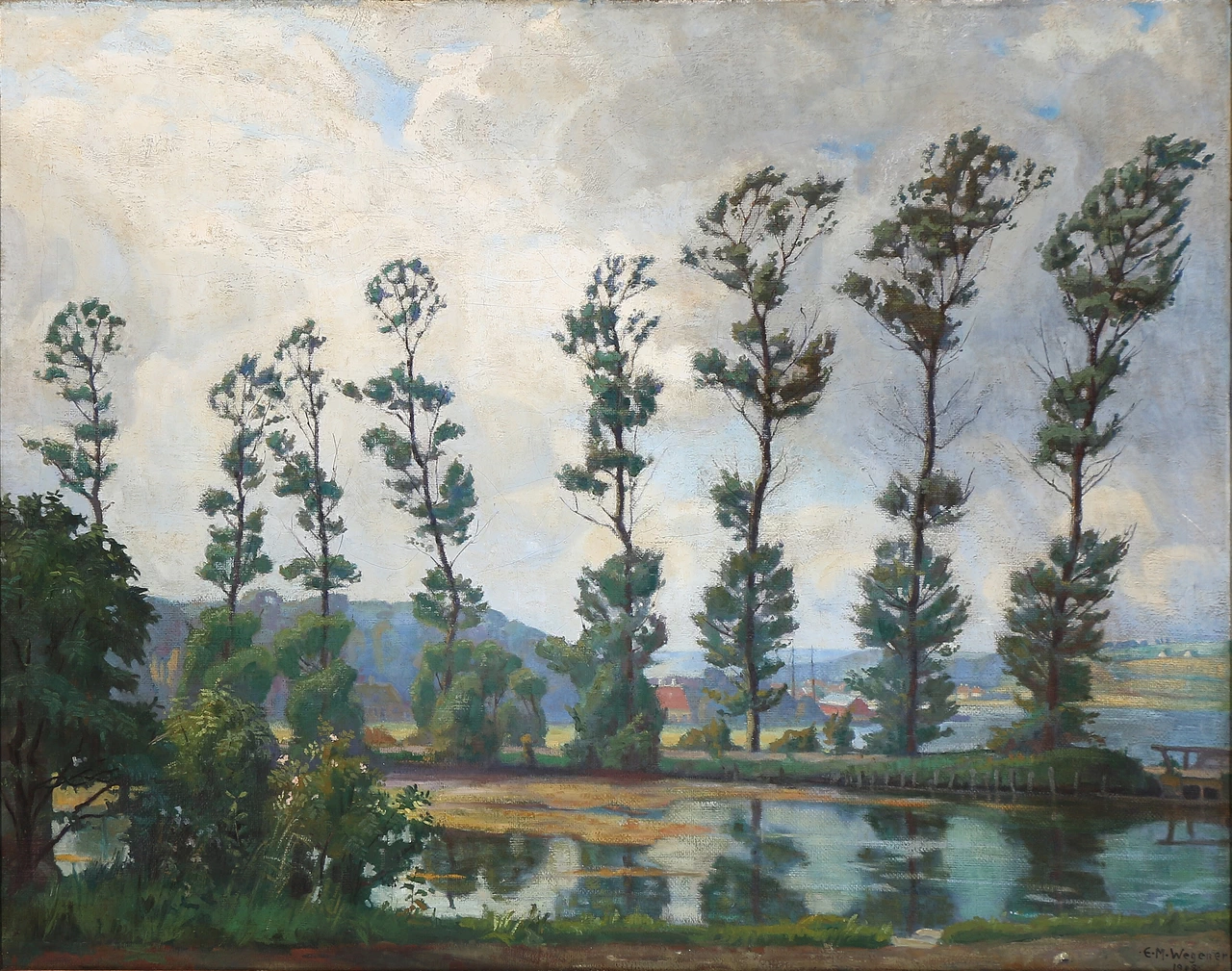 Lili Elbe - I pioppi lungo l'Hobro Fjord, 1908
